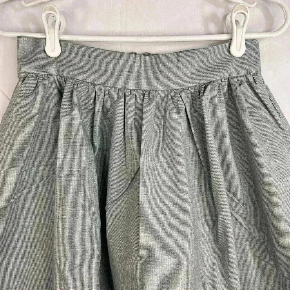 ACHRO Womens High Waisted Midi Pleated Pinstripe Skirt Sz S NWT Career Luxury - Picture 4 of 11